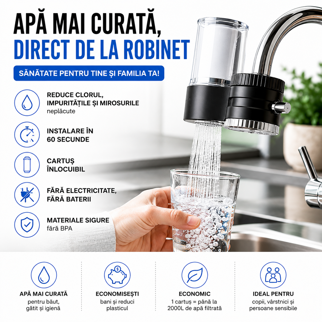 Tempio PureFlow™ | Filtru de Apă pentru Robinet